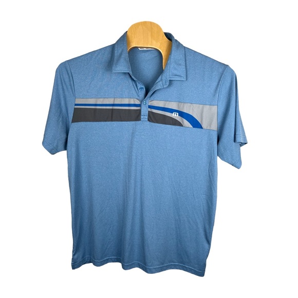Travis Mathew Men’s Blue Short Sleeve Gold Polo Shirt‎ Size XXL - Picture 9 of 9